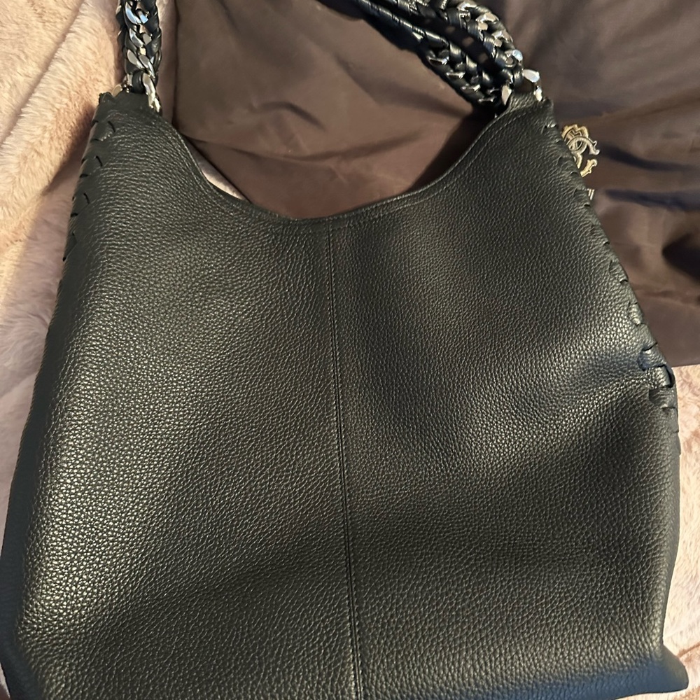 Roberto Cavalli black leather hobo handbag - Picture 7 of 10
